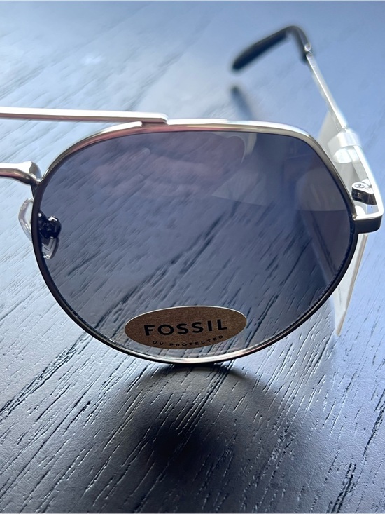 Fossil 56mm Women’s Aviator Sunglasses with Silver Frame main image 5